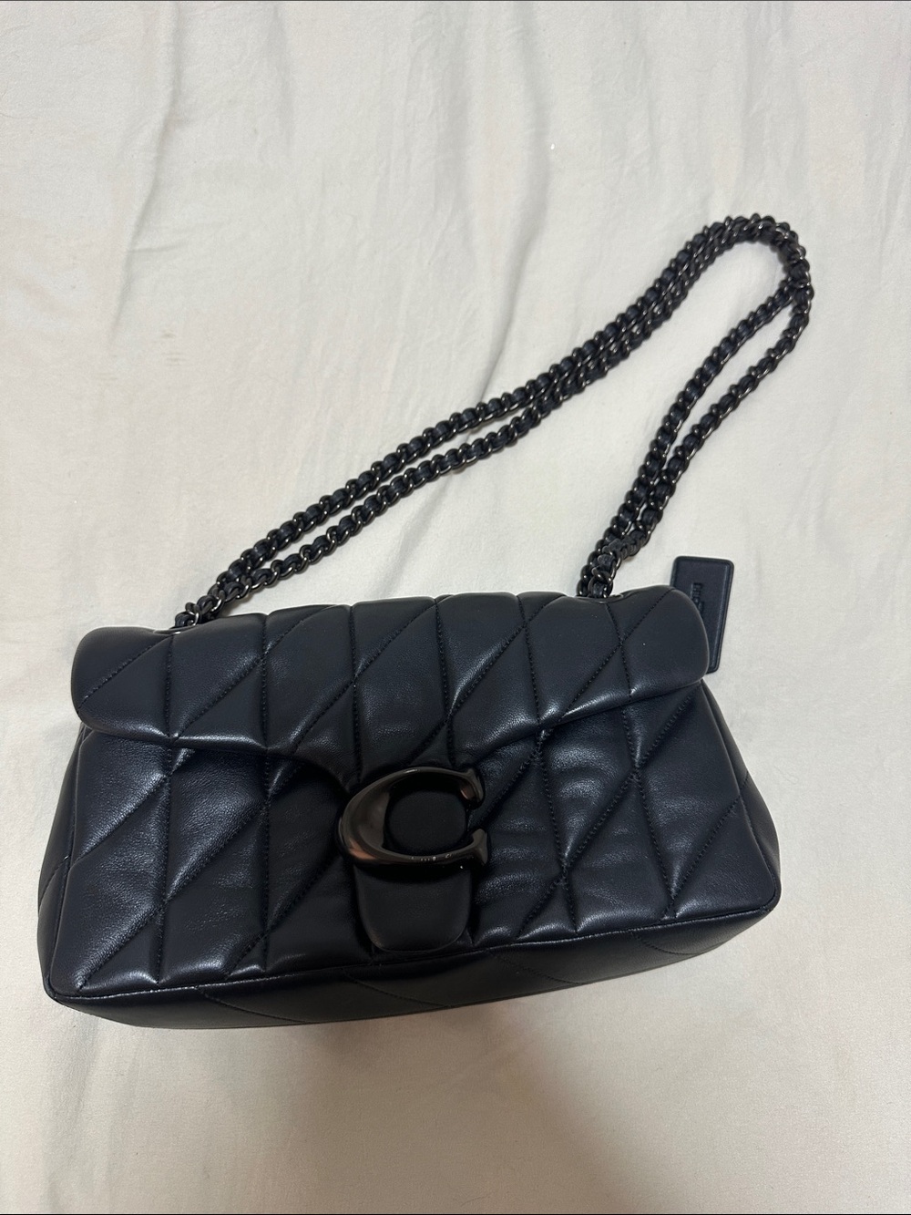 Coach Tabby 20 Shoulder Bag With Pillow Quilting in black feeaturing matching da